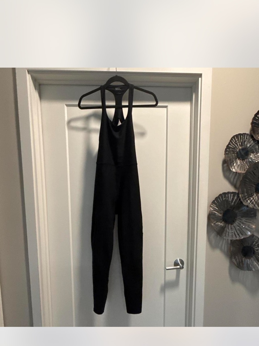 Black One-Piece Racerback Bodysuit